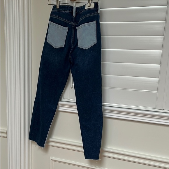 Hollister Blue Ankle Cropped Jeans with Sporty Accents - Picture 6 of 7